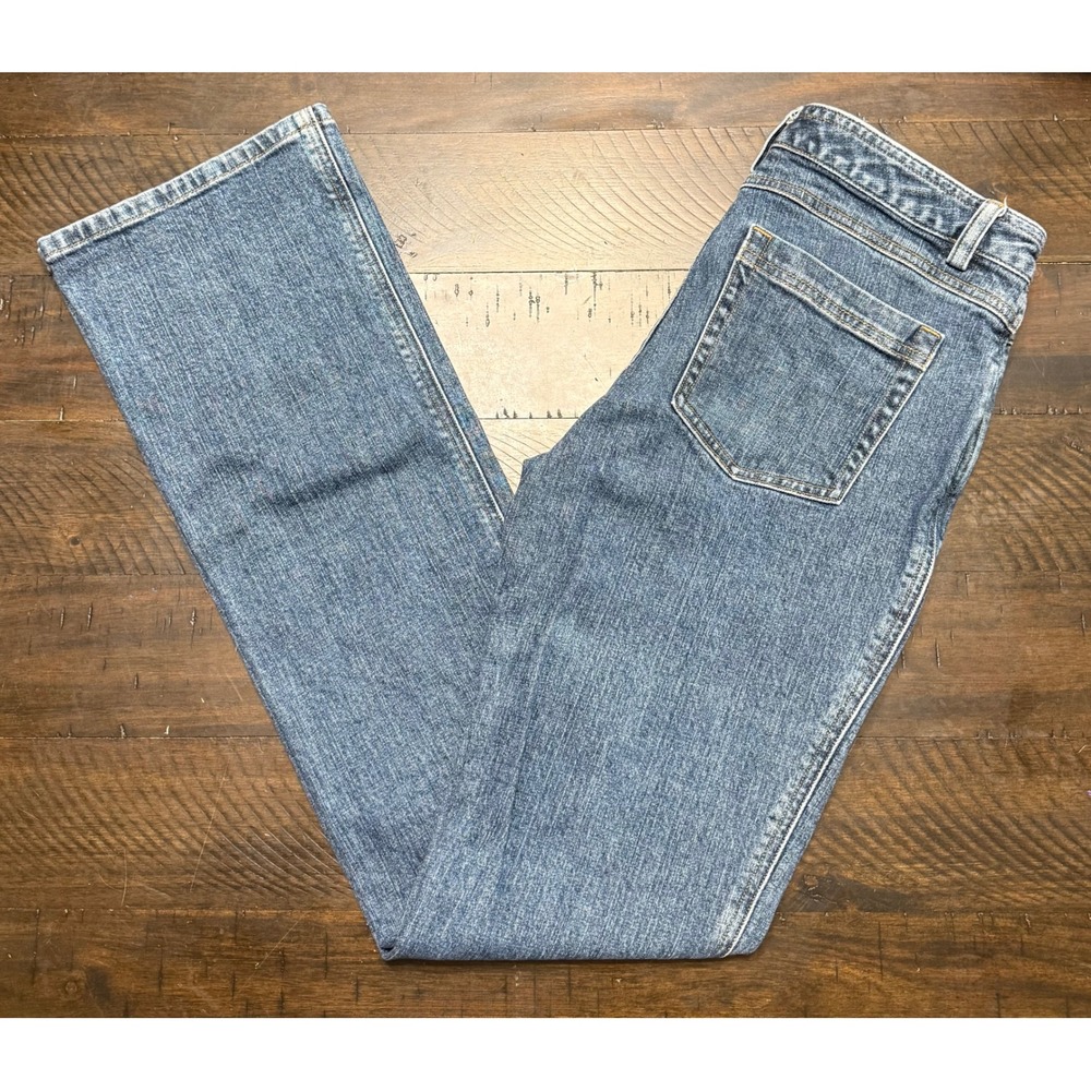 Duluth Trading Women's Jeans 6 x 35 Bootcut Blue Denim Western Cowboy Workwear
